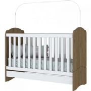 Ber�o Mini Cama cor Rustico e Branco